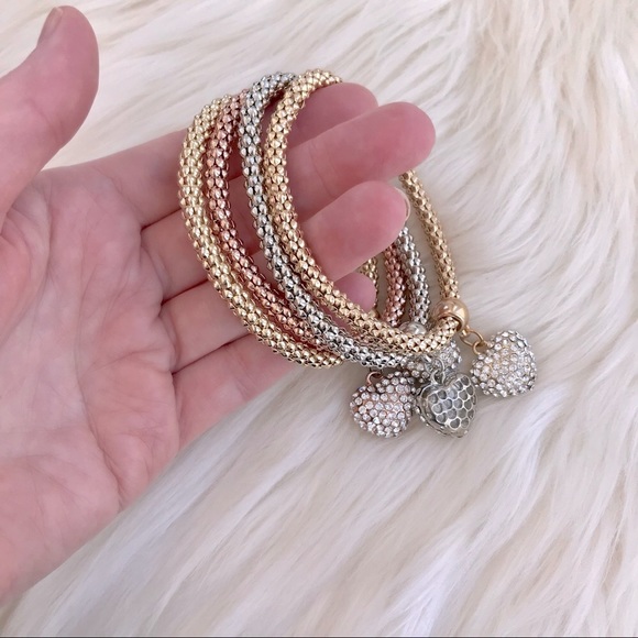 💝NWOT Mint & Lily Rhinestone Heart Bracelet - Picture 3 of 16